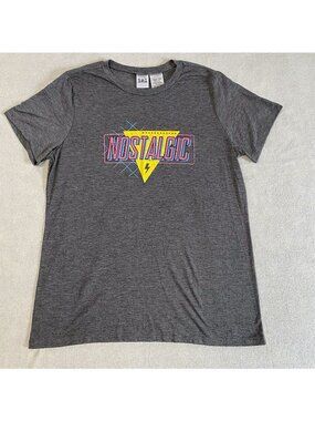 IML Women's Short Sleeve Nostalgic T Shirt Women's/Juniors' L Gray Retro Style